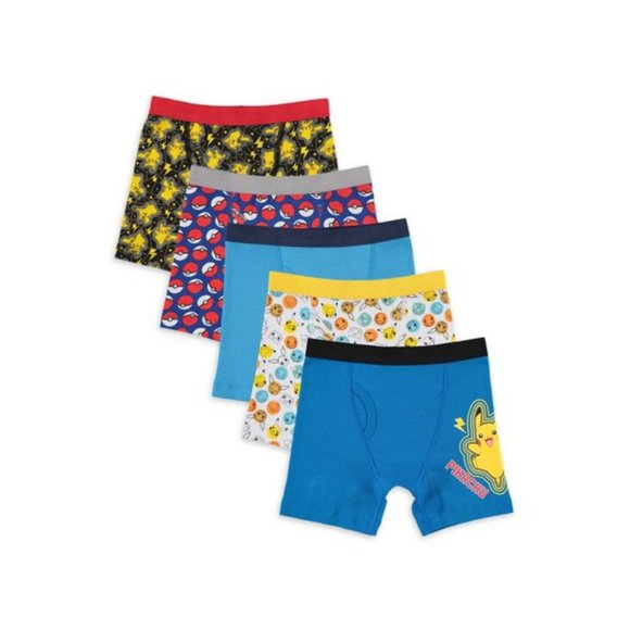 COPY - New Pokemon size 8 boxer briefs underwear boxers 5 pack boy's EASTER BAS… - Picture 1 of 8